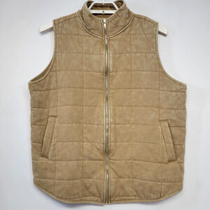 Westbound Woman Vest Womens 2X Tan Quilted Puffer Sleeveless Zip Pockets Outdoor